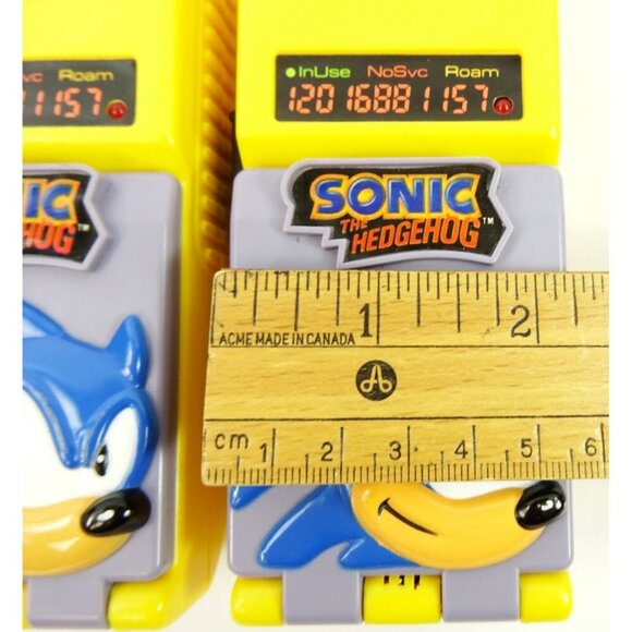 Rare Sonic the Hedgehog Flip Phone Walkie Talkies 1993 Sega Vintage Toy WORKS - Picture 12 of 15